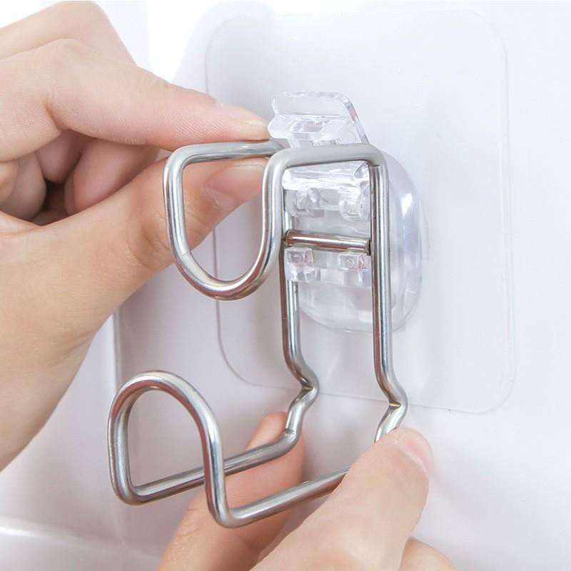 Combo 10C Móc Dán Tường Treo Chậu, Đồ Dùng Nhà Tắm Đa Năng Cao Cấp