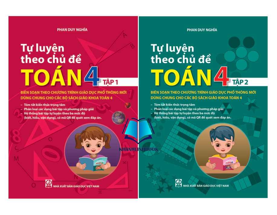 Sách - Combo Tự luyện theo chủ đề toán 4 - tập 1 + 2