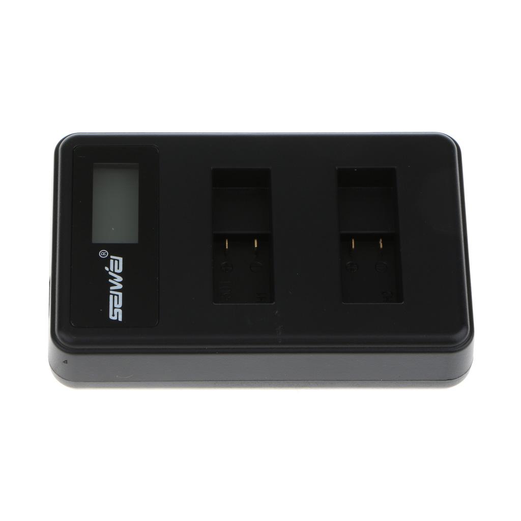 Dual USB Battery Dock Charger LCD Display + Mini Cable For GoPro HEro 6/5