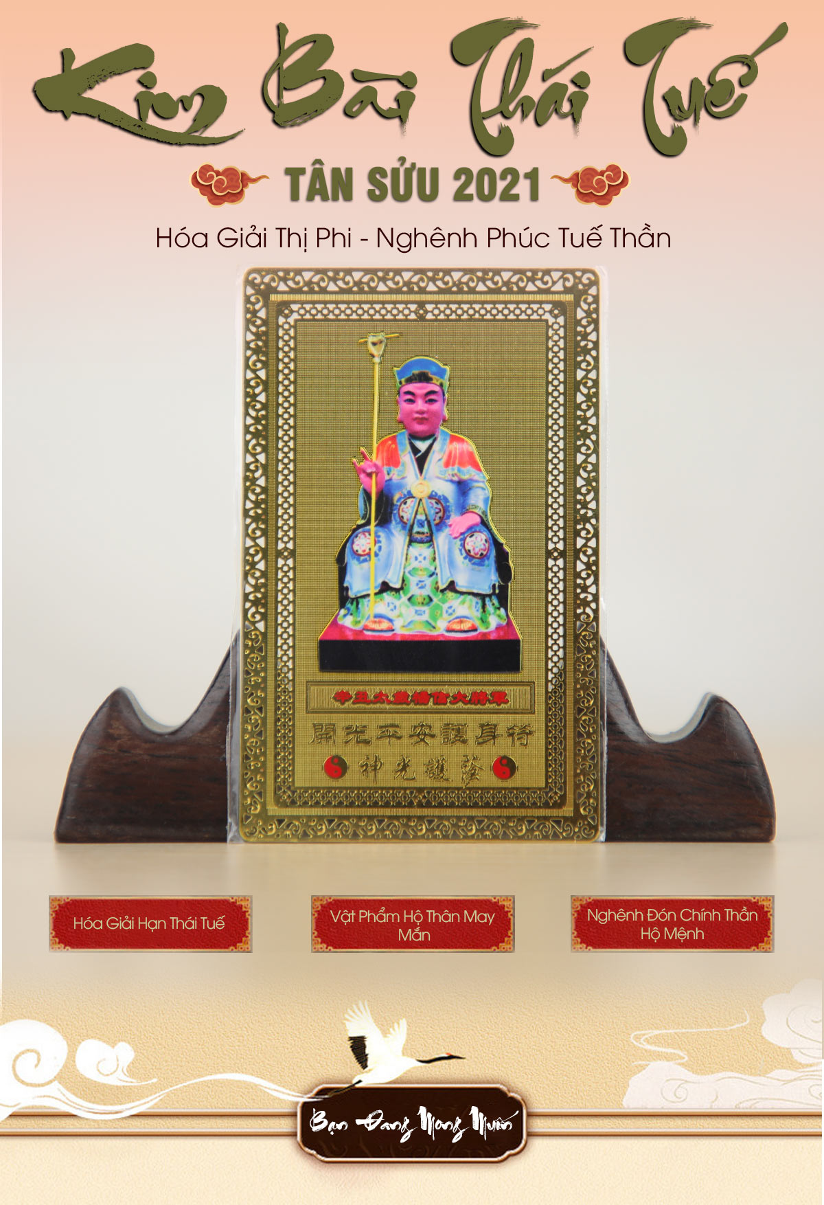 Kim Bài Thái Tuế - bình an, may mắn