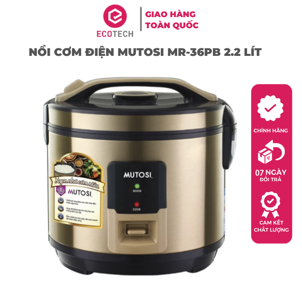 Nồi Cơm Điện MUTOSI MR-36PB 2.2 LÍT - Hàng Chính Hãng