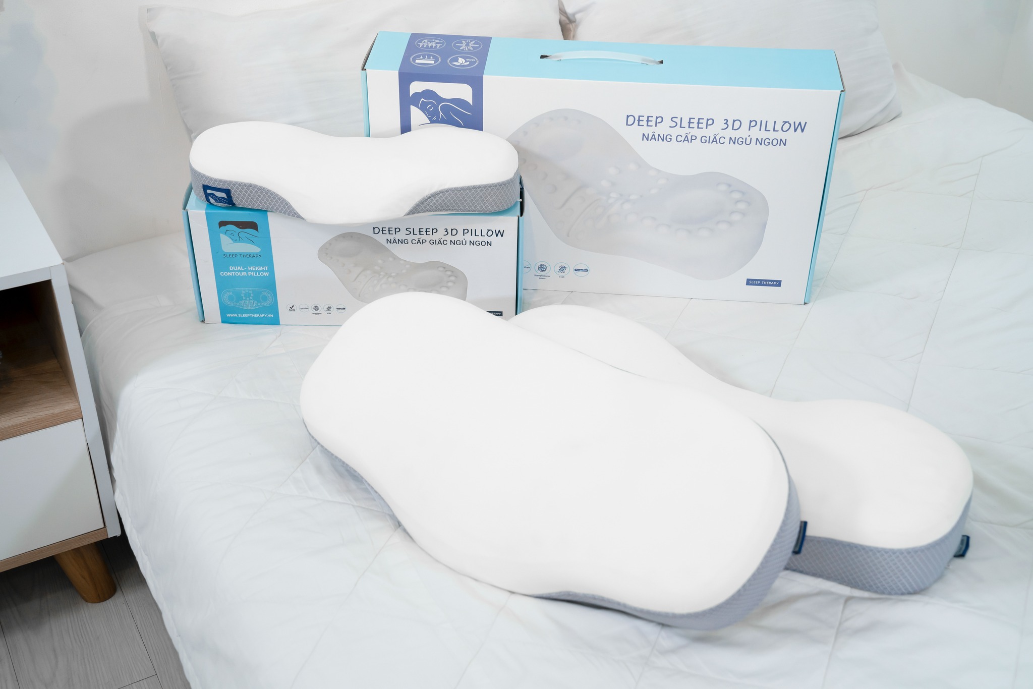Set 2 vỏ gối ngoài Sleep Therapy - Tặng 1 vỏ gối trong