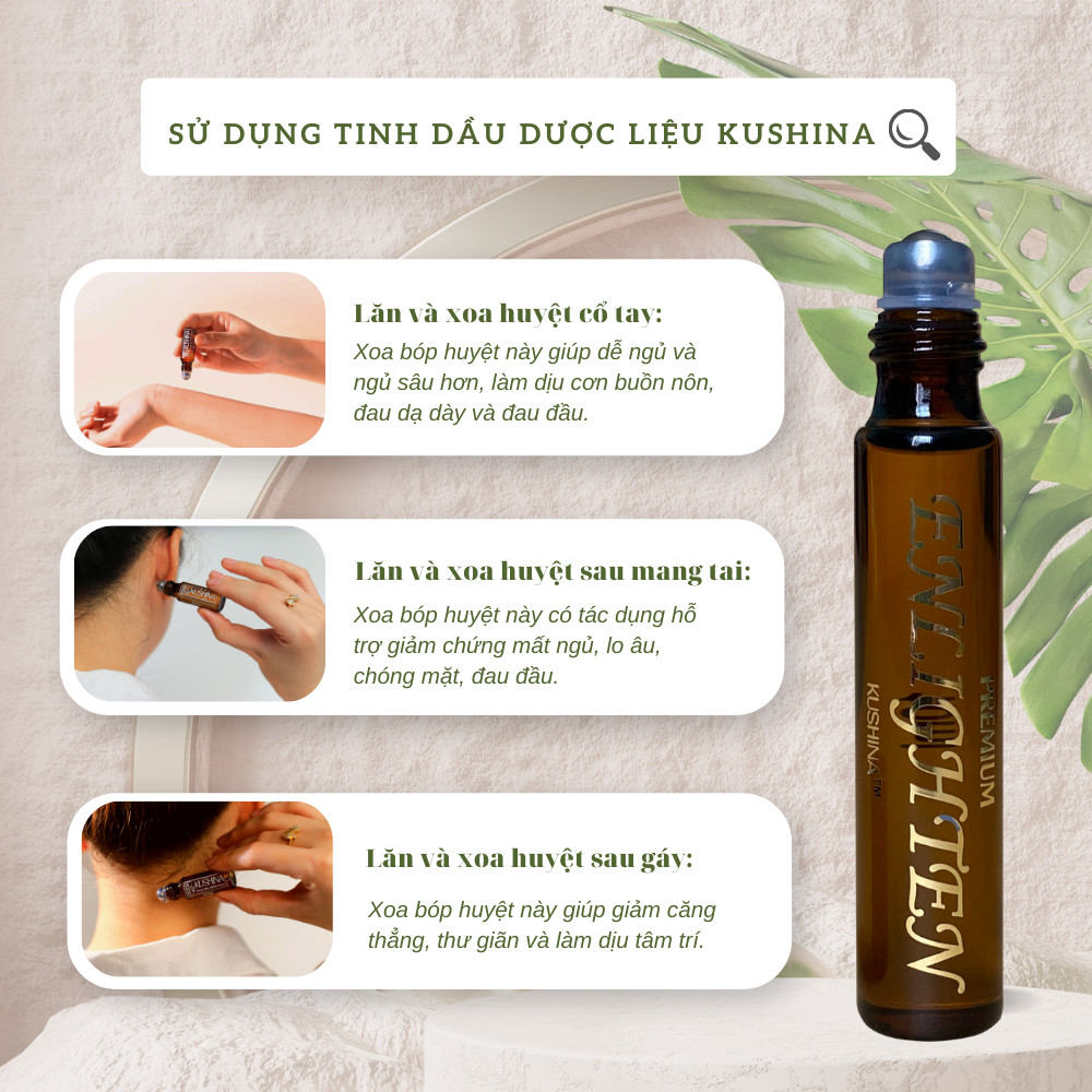 Tinh dầu lăn dược liệu hạnh phúc Kushina hương thơm thanh khiết mềm mại say lòng 10 ml