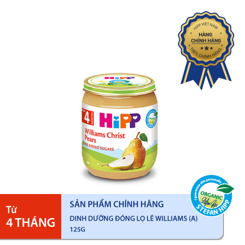 Dinh dưỡng đóng lọ ăn dặm Lê Williams HiPP Organic 125g