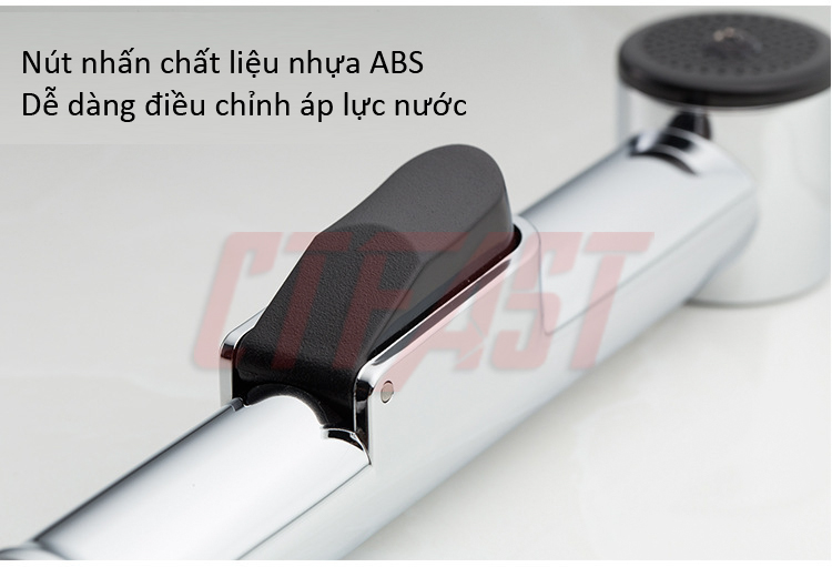 Bộ vòi xịt vệ sinh (Toilet) chất liệu nhựa mạ (bao gồm vòi xịt+giá đỡ+dây xịt 1,5m) - Thiết kế thông minh nhỏ gọn tiện ích