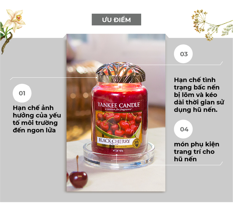 Chụp nến trang trí Yankee Candle - Matte Silver Butterfly