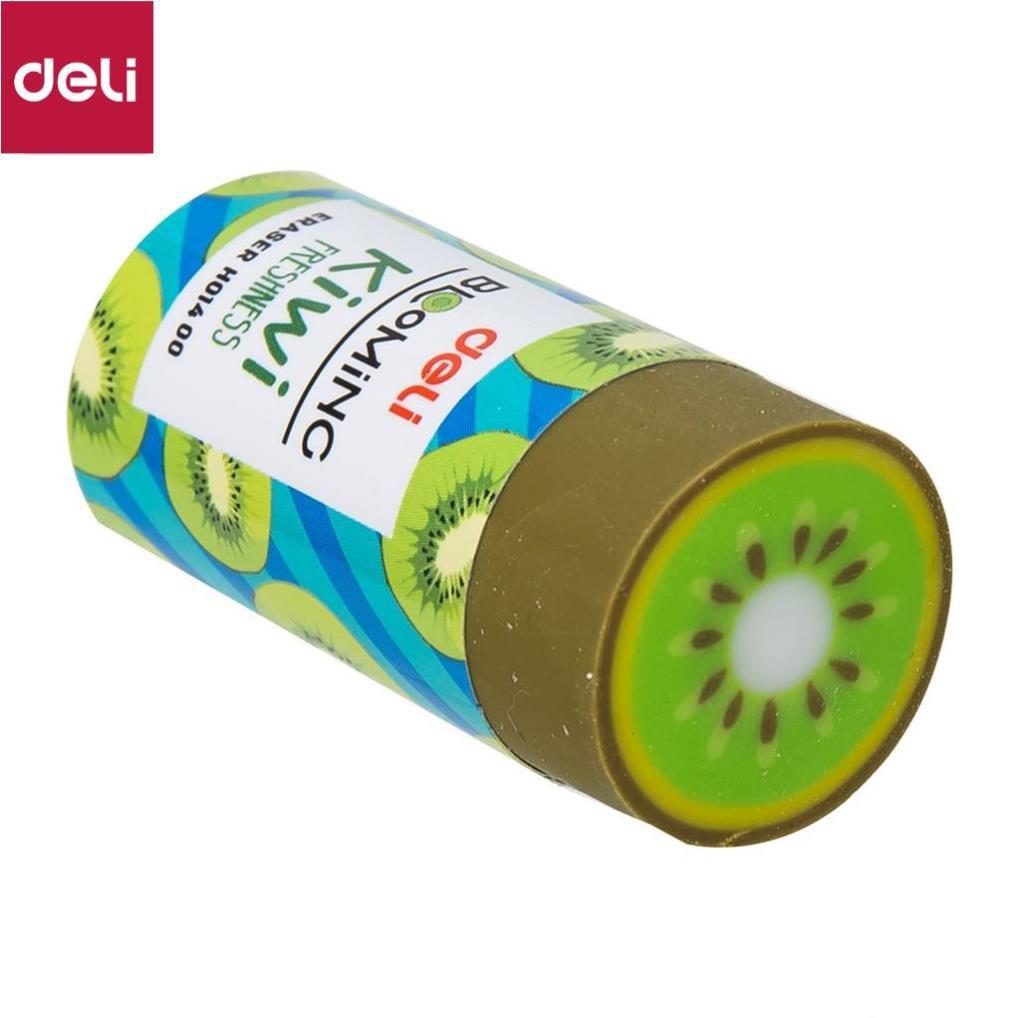 Tẩy 2B Deli, 40×22×12mm, Kiwi, Dâu, Chanh - 3 chiếc - EH01400-3C