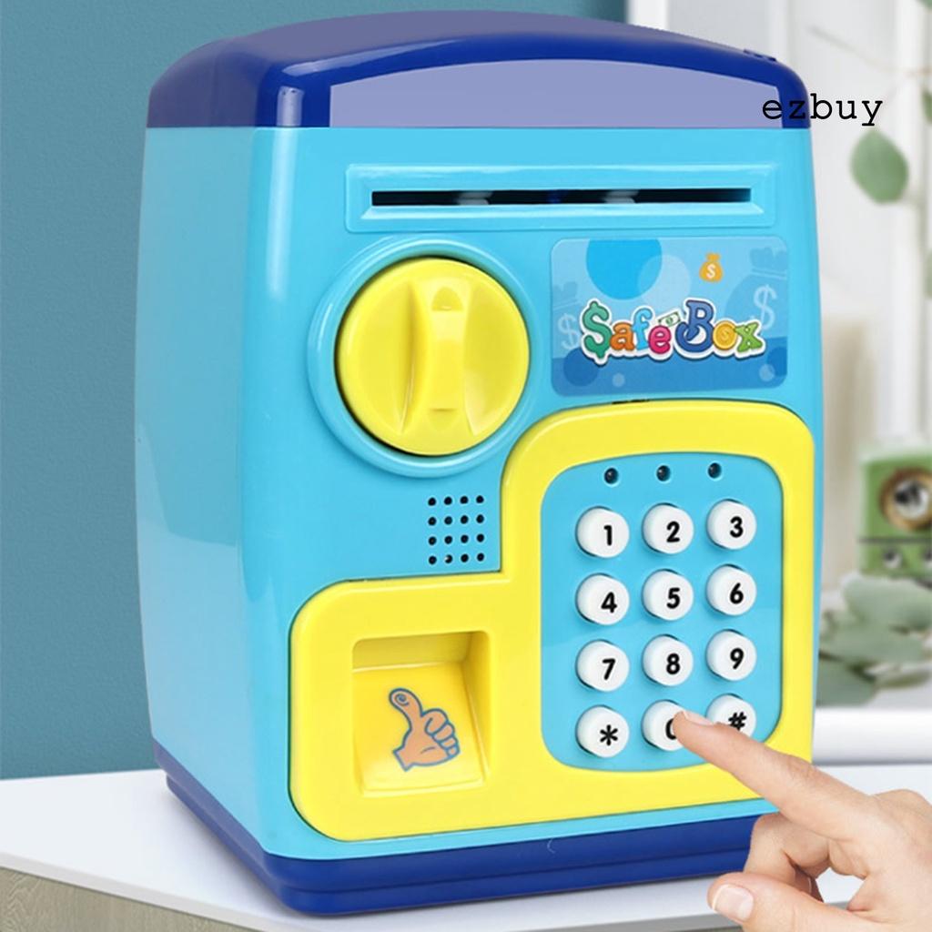 EY-Cartoon ATM Password Piggy Bank Smart Fingerprint Safe Storage Tank Kids Toy