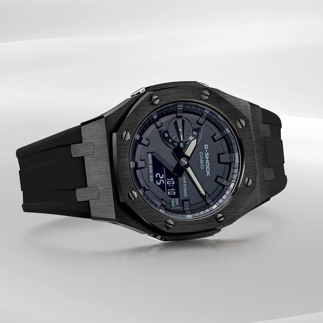 Đồng Hồ Nam Dây Nhựa Casio G-Shock GA-2100-1A1 AP Custom Full Black Royal Oak