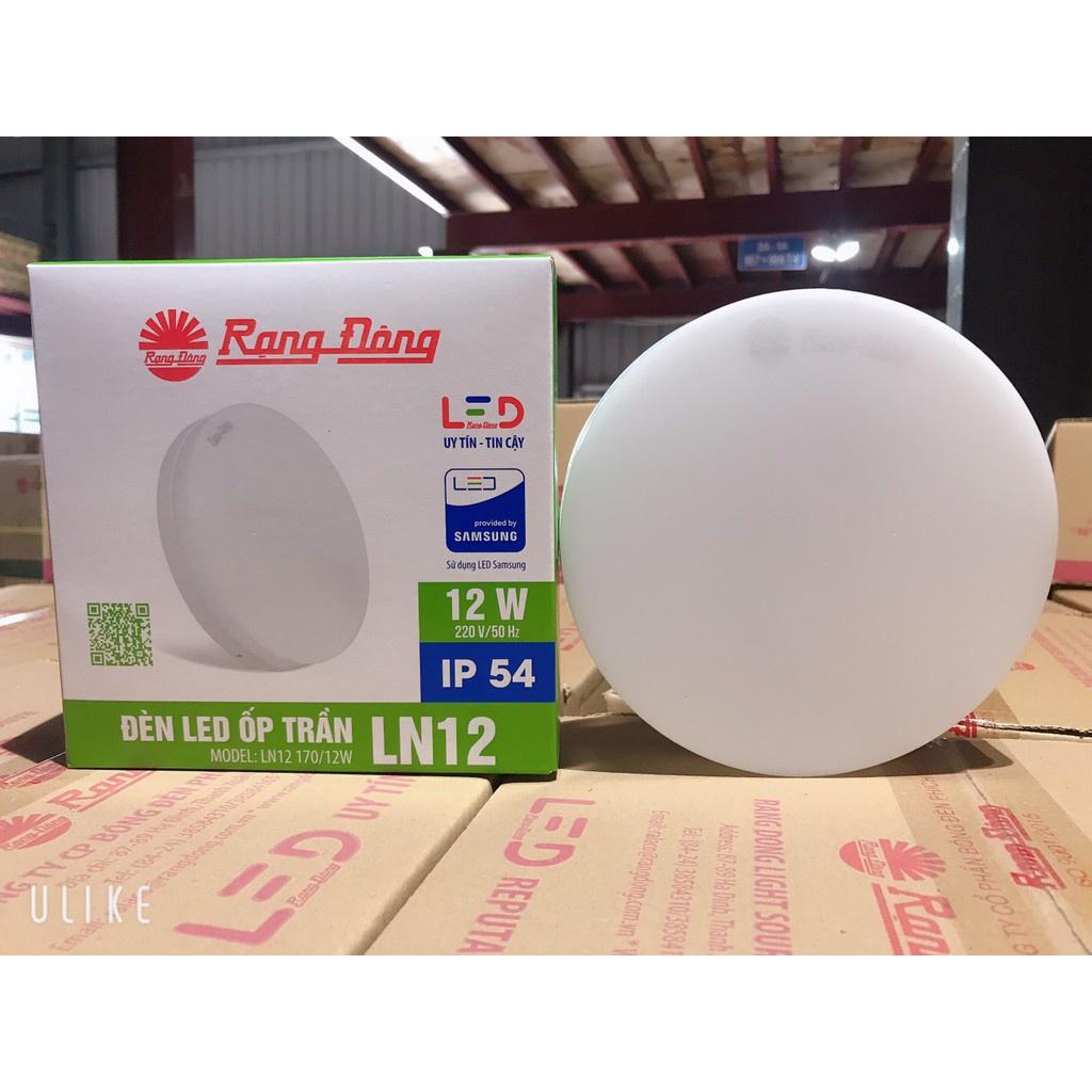 Đèn LED Rạng Đông tròn Ốp trần 12W Model: LN12N 170/12W SS