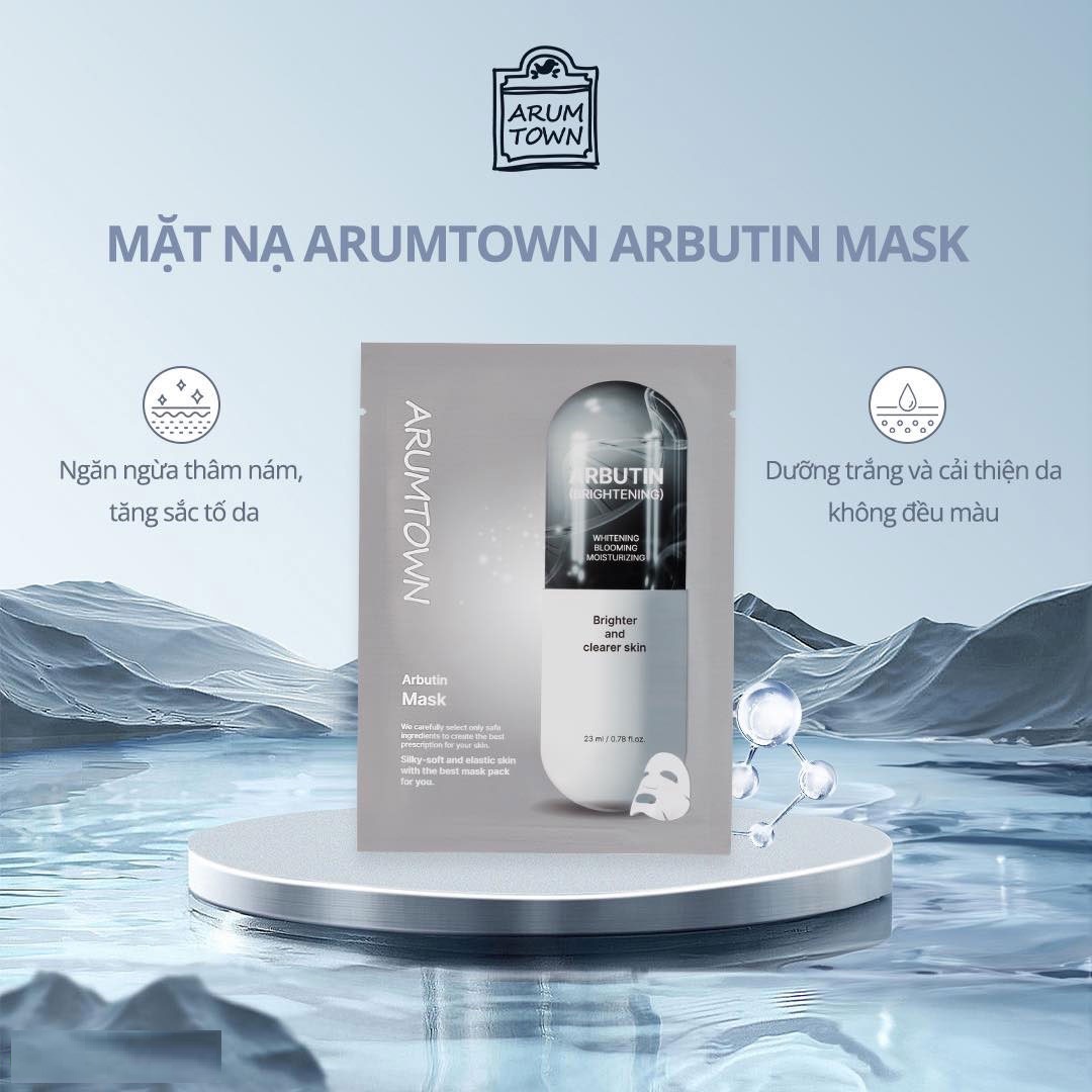 Mặt Nạ Hỗ Trợ Dưỡng Trắng, Đều Màu Da Arumtown Hàn Quốc (25g)