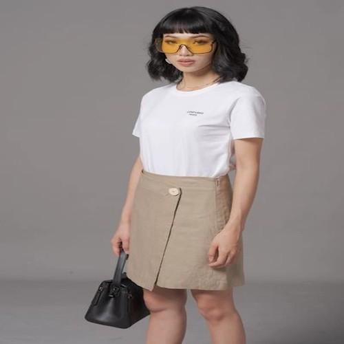 Chân váy chữ A siêu đẹp màu đỏ size M SYO Linen skirt