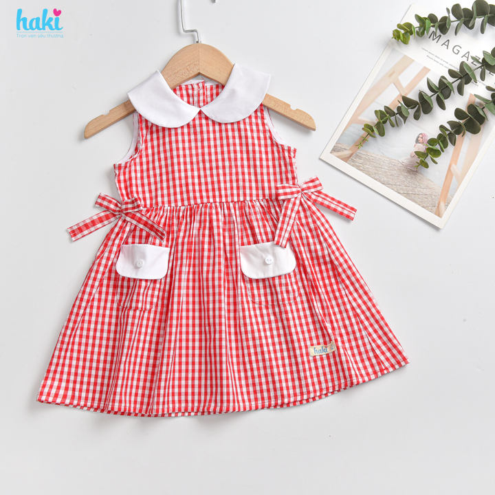 Váy 2 dây cho bé gái mặc mùa hè siêu thoáng mát chất liệu êm ái 
