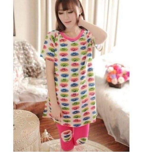 Bộ bầu cộc tay mặc nhà cho con bú