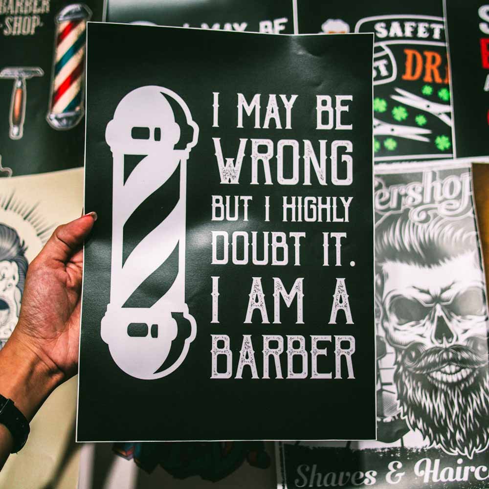 Sticker decal dán tường - BARBER 7