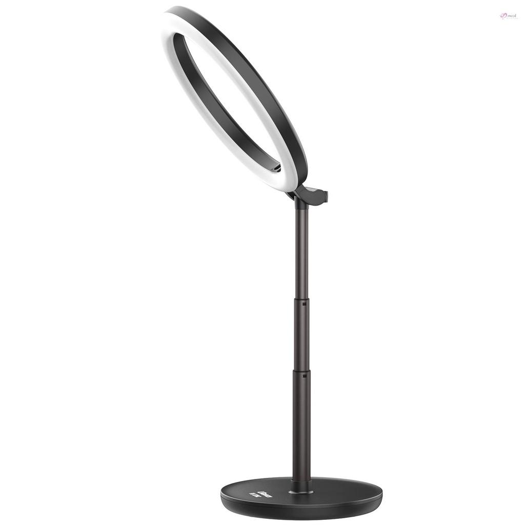 Vòng đèn LED Ulanzi VL120C 3000K-6500K có thể điều chỉnh độ sáng kèm giá đỡ điện thoại hỗ trợ trang điểm quay video