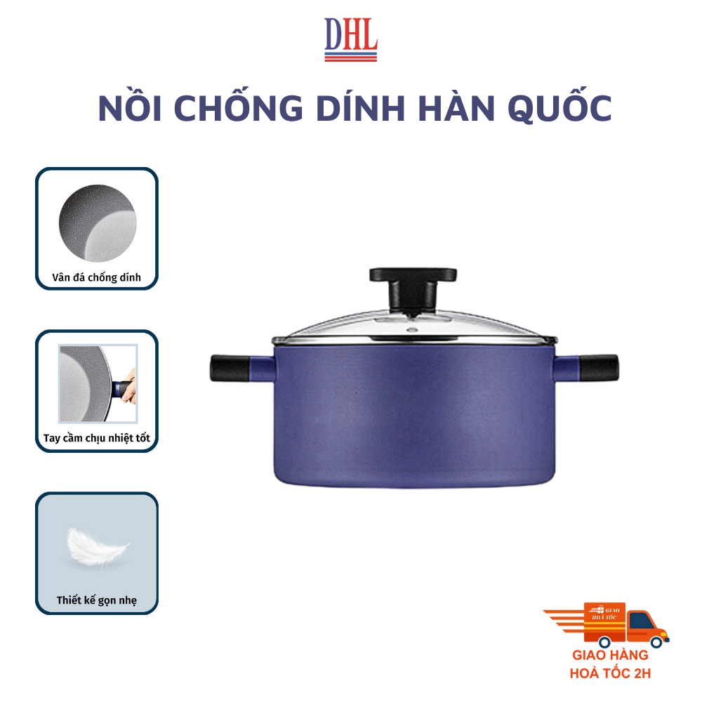 Nồi kho thịt cá chống dính vân đá cao cấp Hàn Quốc Mitomo Cooker King siêu bền- Hàng chính hãng