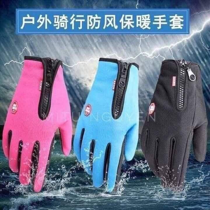 Găng Tay da chống nước lót nỉ, đủ các màu cho nam và nữ, găng tay mùa đông, găng tay cảm ứng điện thoại