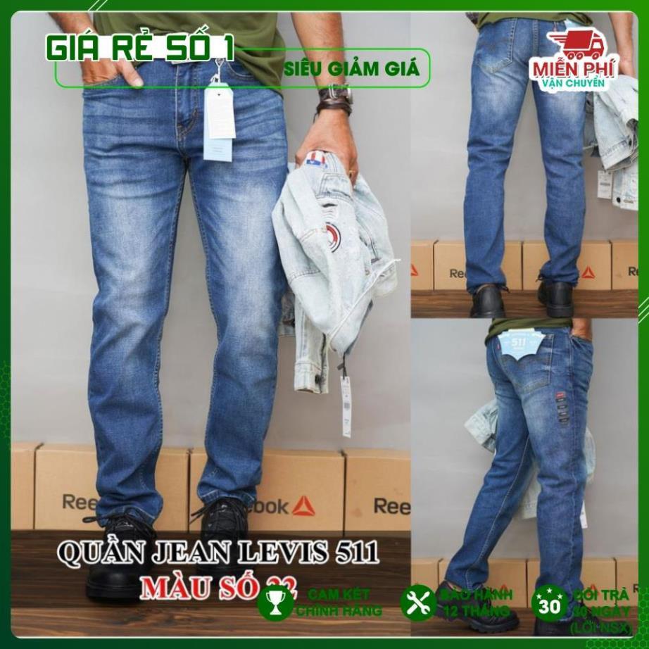 Quần Bò Jean Nam ống đứng, co giãn nhẹ, xuất dư xịn Cambodia