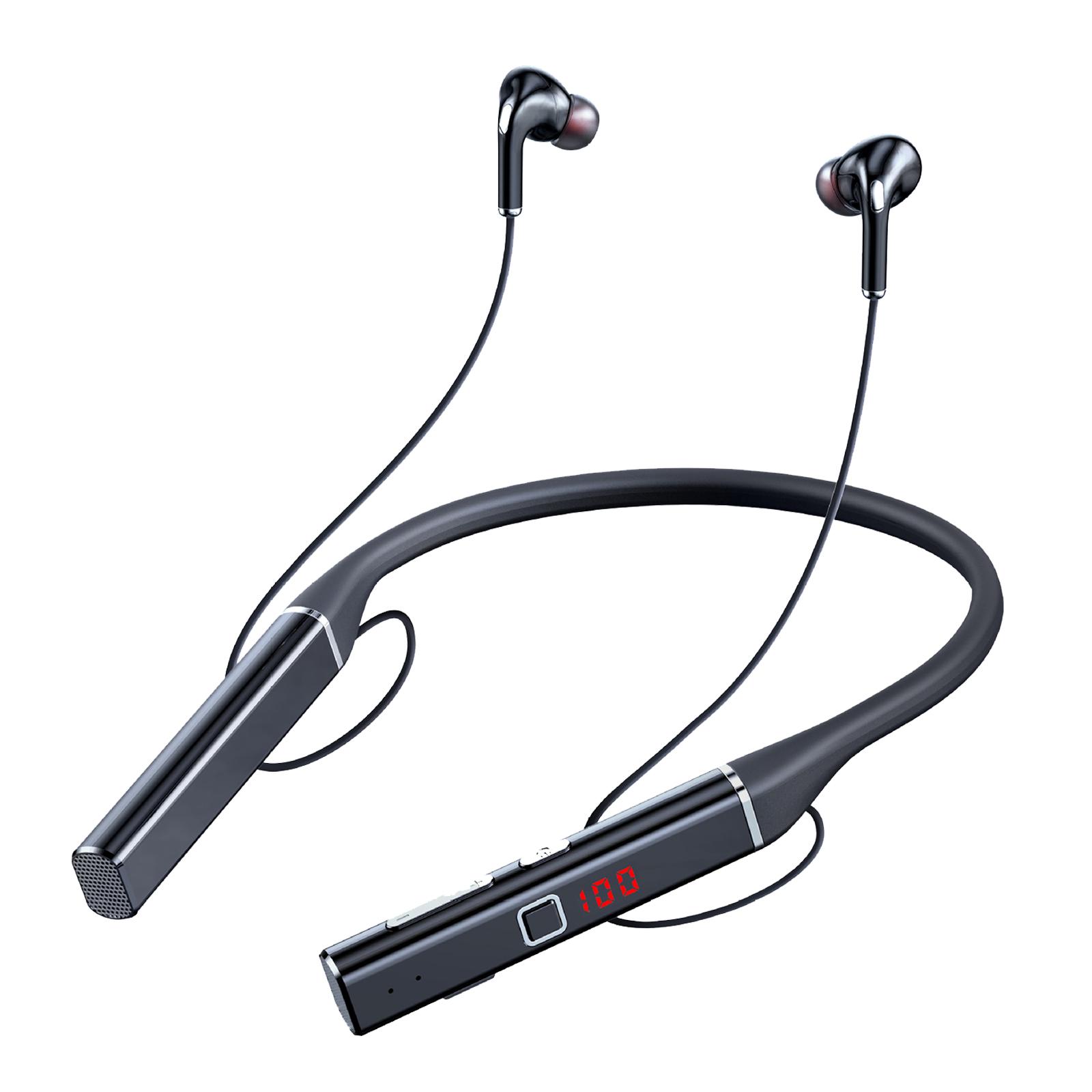 Bluetooth Neckband Headphones Earbuds, Flexible Wireless Bluetooth Headphones with Mic Sports Earbuds for Running