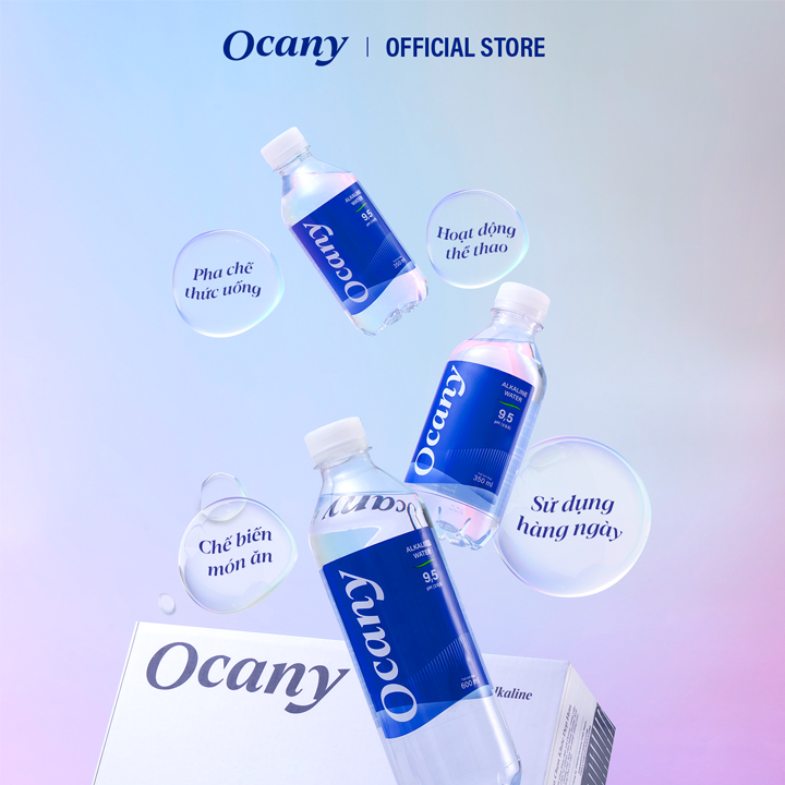 Combo 2 thùng 24 chai nước ion kiềm Ocany chai 600ml