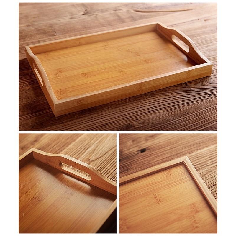 Combo khay trà và 4 chén đế bằng quai