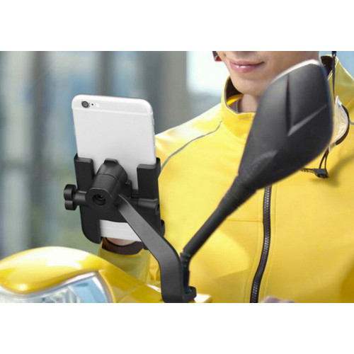 Giá đỡ kẹp điện thoại cho xe máy/ xe mô tô Selfiecom C2 - Chống trộm, chống rung lắc, dễ dàng lắp đặt