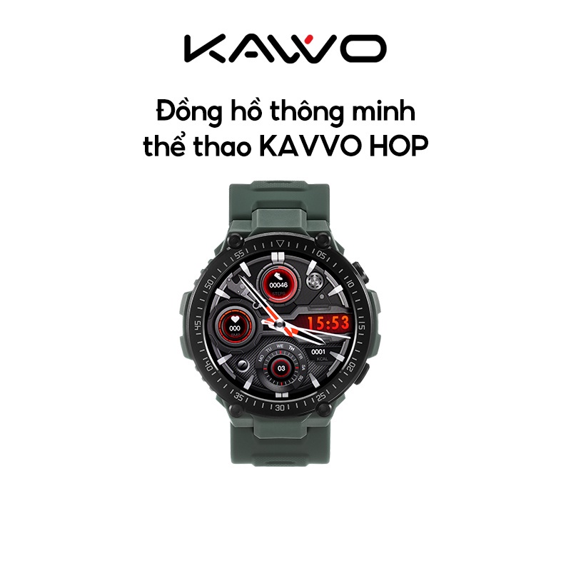 Đồng Hồ KAVVO HOP | Màn hình lớn 1.39 Inch| Kháng nước 3 ATM - Hàng chính hãng - Bảo hành 12 tháng