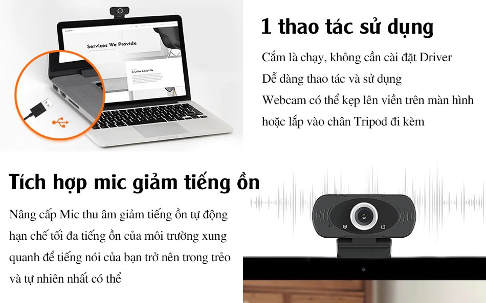 Webcam iMilab Xiaomi 1080P W88 quốc tế - Hàng chính hãng