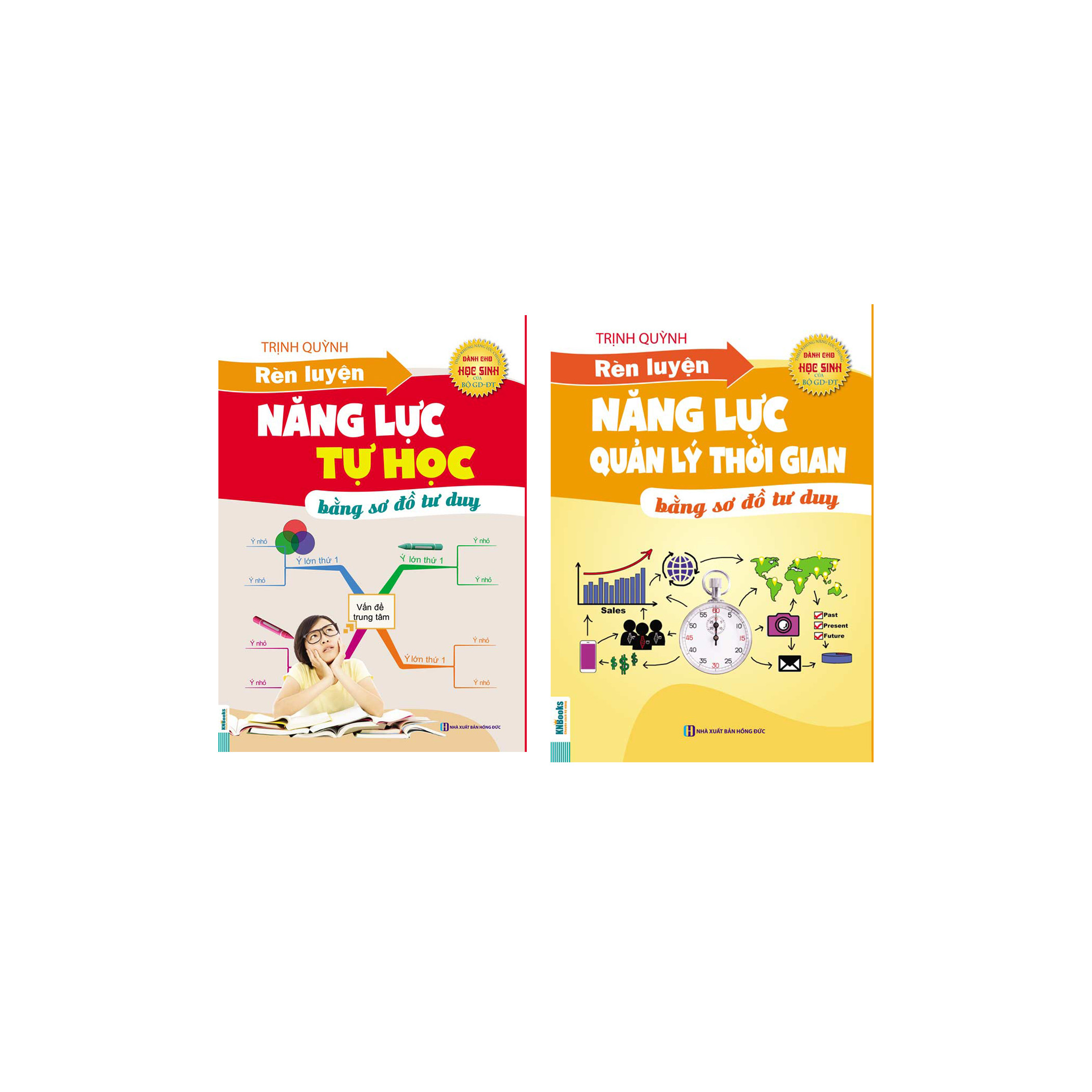 Combo 2 cuốn kỹ năng mền: Rèn luyện năng lực tự học bằng sơ đồ tư duy - Rèn luyện năng lực quản lí thời gian bằng sơ đồ tư duy