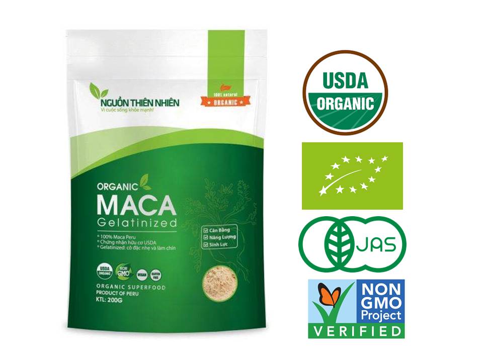 BỘT MACA GELATINIZED HỮU CƠ PERU (GÓI 200G) NGUỒN THIÊN NHIÊN