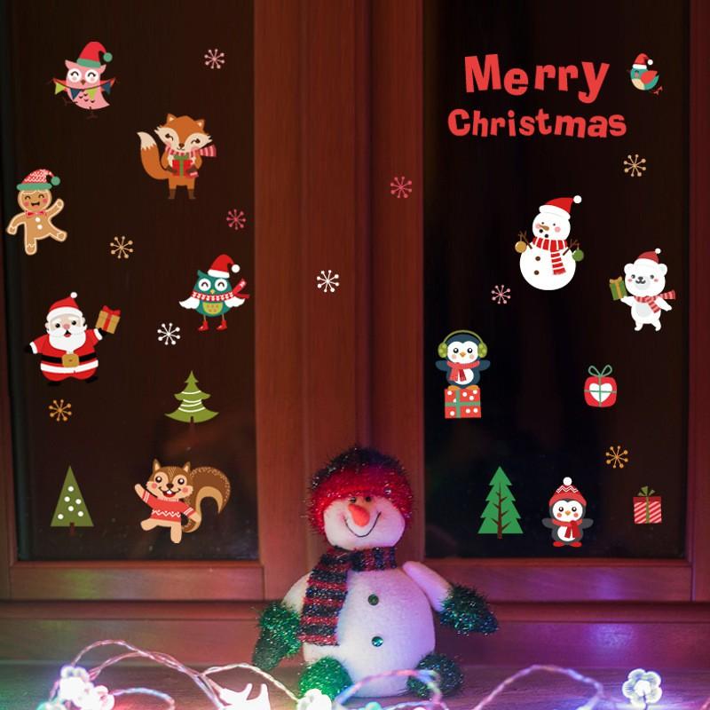 Decal dán kính GIÁNG SINH - NOEL - MERRY CHRISTMAS 02