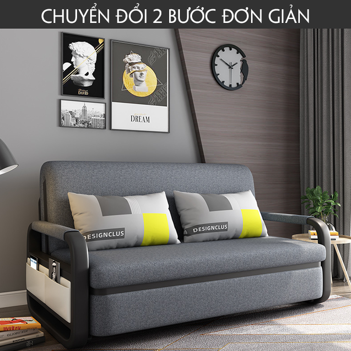 Giường kèm sofa thông minh sz 1m3*1m9, Giường kèm ghế sofa đa năng, Sofa giường 2 trong 1, Ghế sofa kèm giường 2in1, Ghế Sofa kết hợp giường cho phòng khách, Giường làm ghế sofa tiếp khách