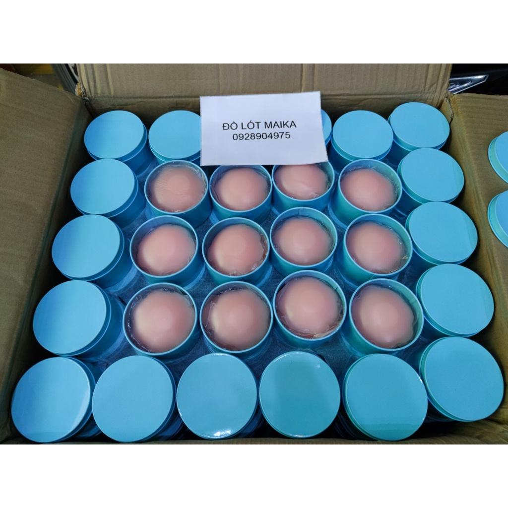 Hộp 10 miếng dán ngực Silicon dùng nhiều lần - Hộp xanh - DNHX