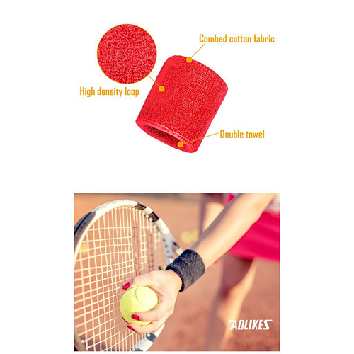 Băng cổ tay thấm mồ hôi thể thao chất liệu cotton co giãn phù hợp chơi bóng rổ, cầu Lông, tennis, chạy Bộ, tập gym nam nữ