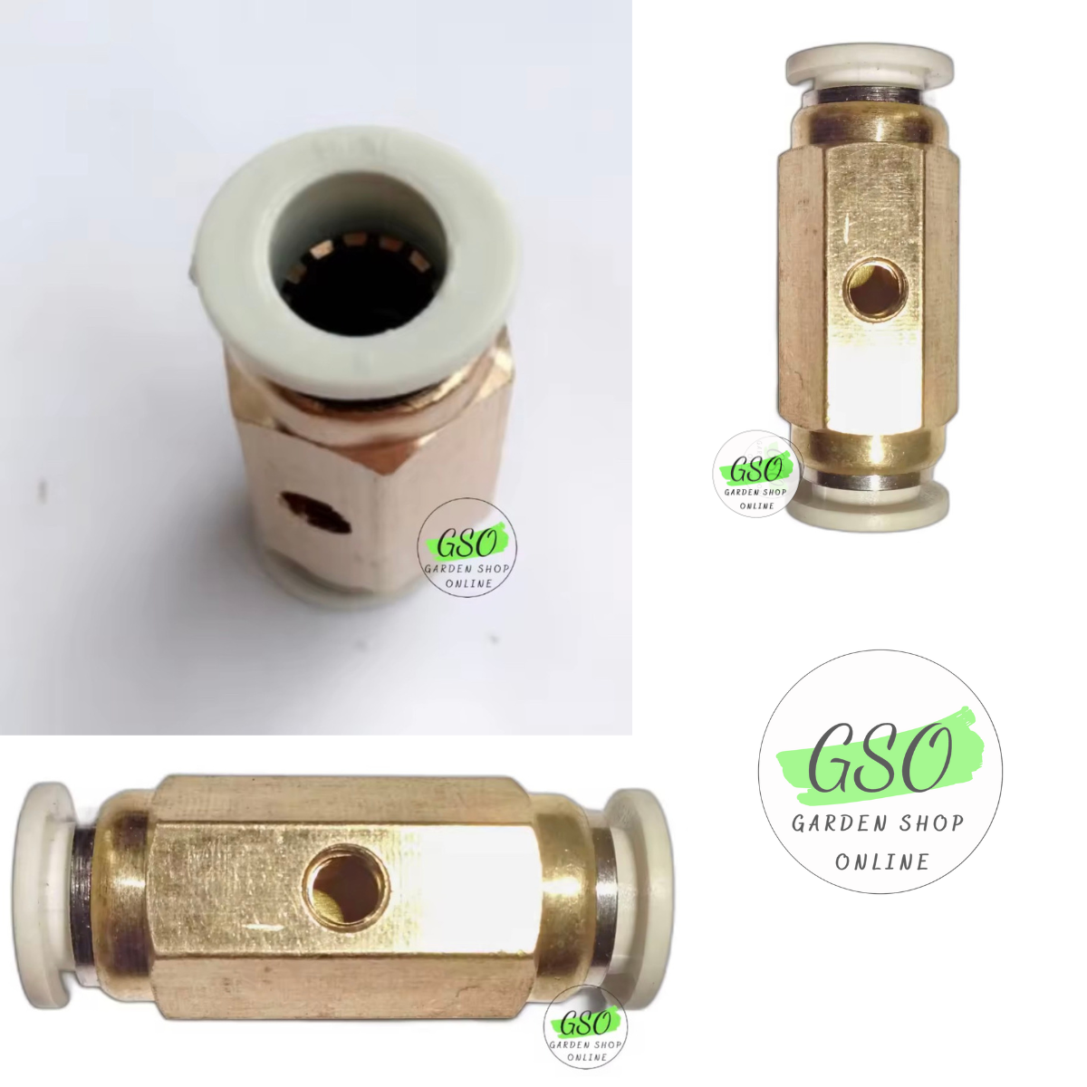 Đế gắn béc phun sương bằng đồng nối nhanh - Nối giữa 2 đầu 8mm