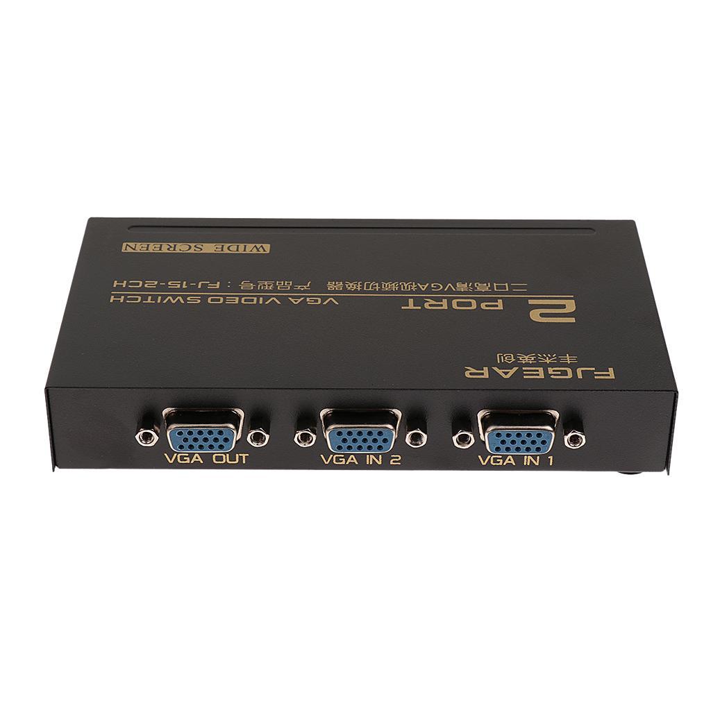 VGA Swicther Box 2 In 1 Out with Manual Switch Button 1920x1440 for Computer
