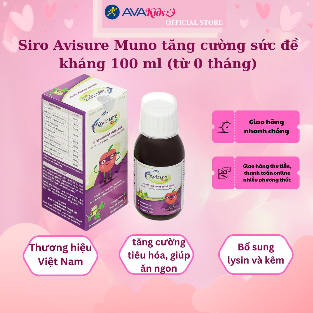 Siro Avisure Muno tăng cường sức đề kháng 100 ml (từ 0 tháng)