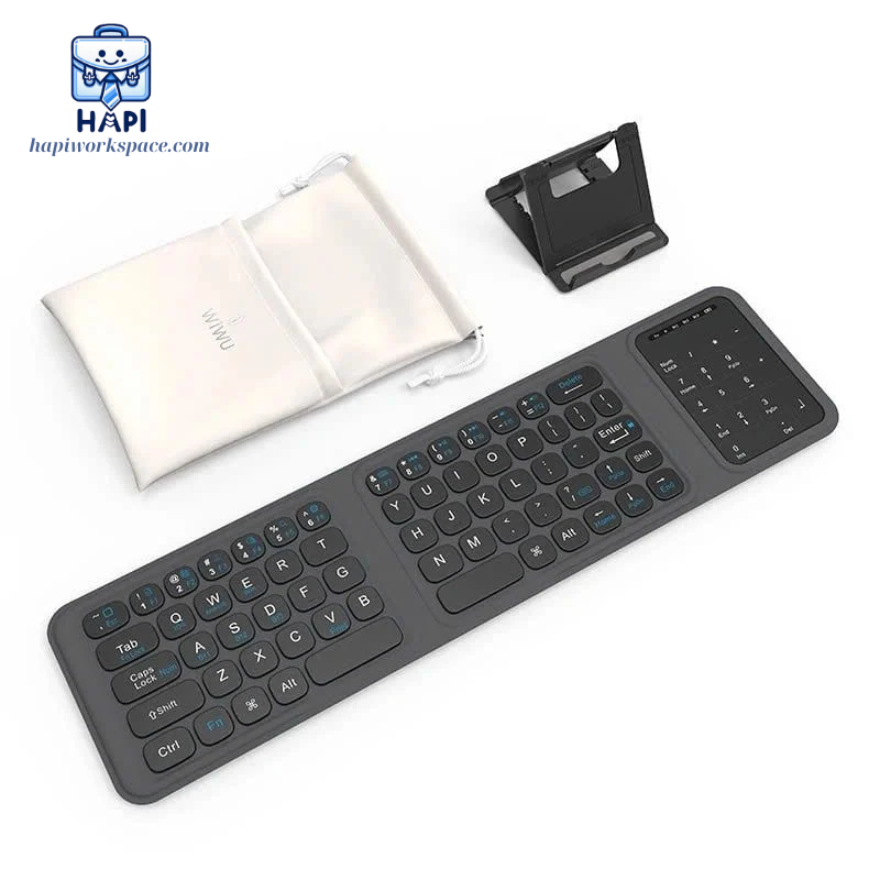 Bàn phím gập hàng hàng chính hãng WiWU FMK-05 siêu gọn, khớp gập chắc chắn, cảm giác gõ êm ái