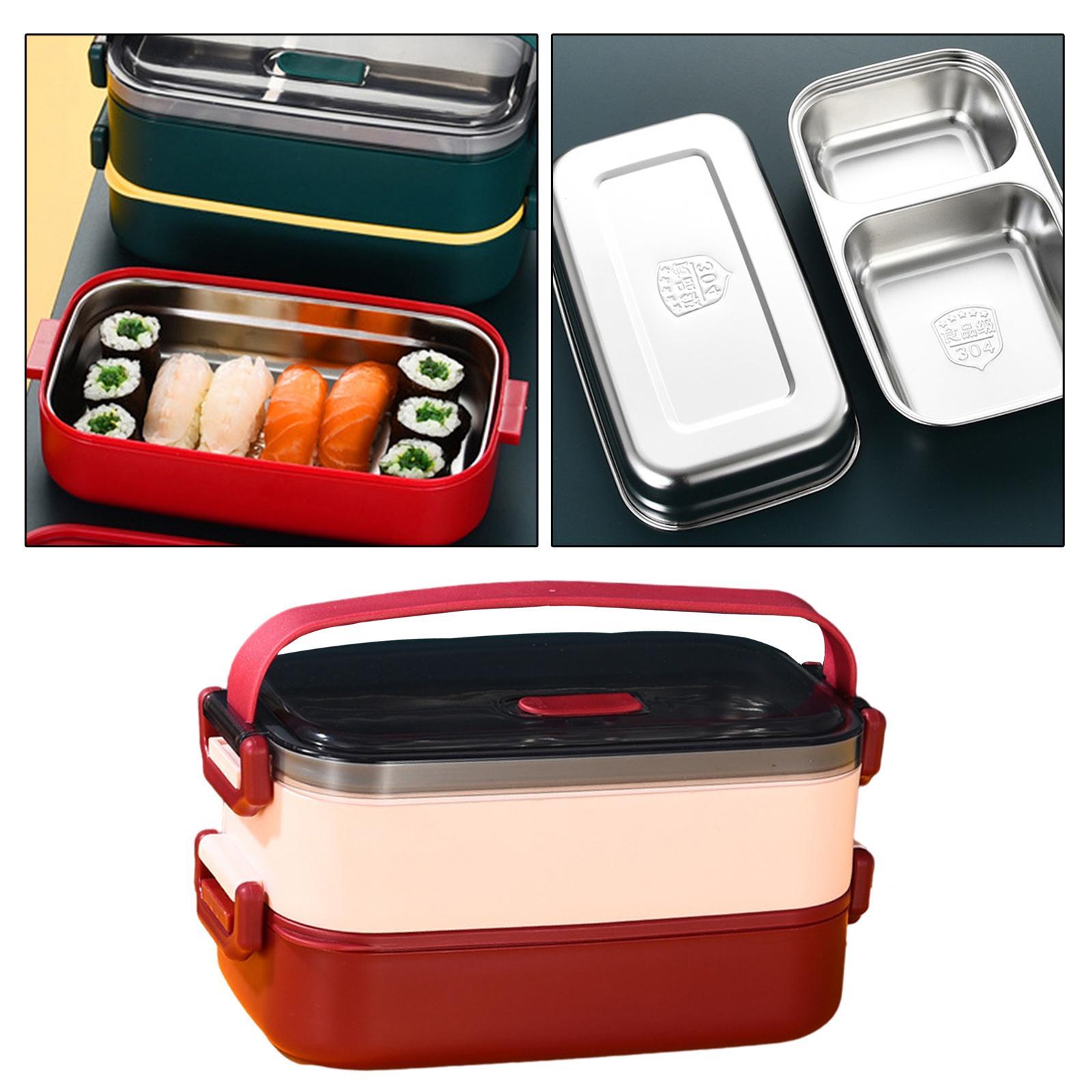 Bento Lunch Box Lunch Container with Handle Durable Storage BPA pink