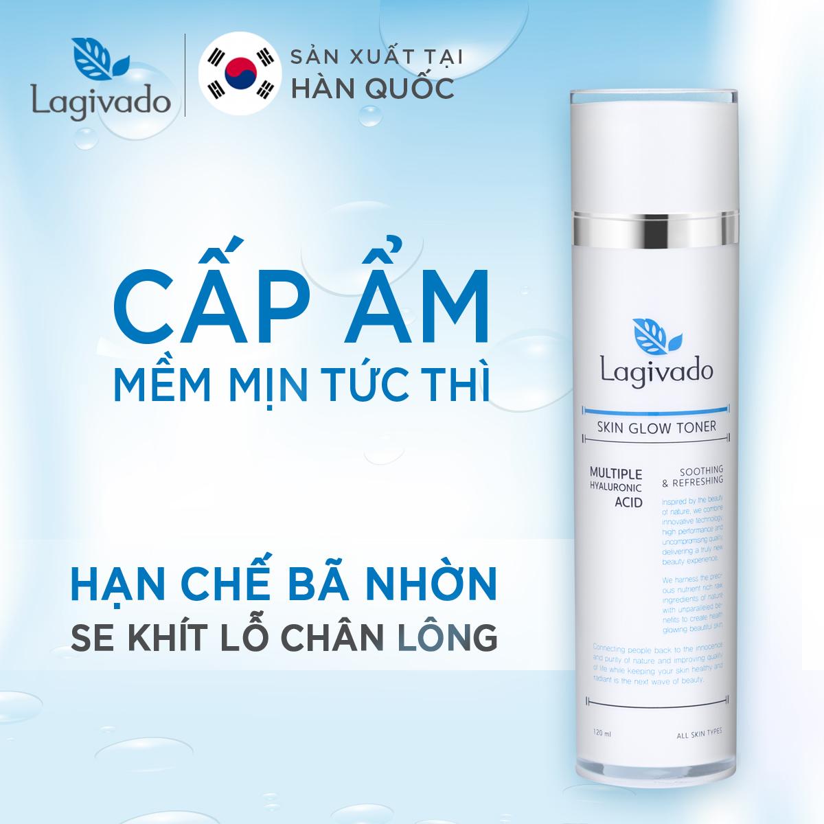 Bộ đôi Kem chống nắng Hàn Quốc Lagivado Multi-Protection 30 g và nước hoa hồng Skin Glow Toner 120 ml