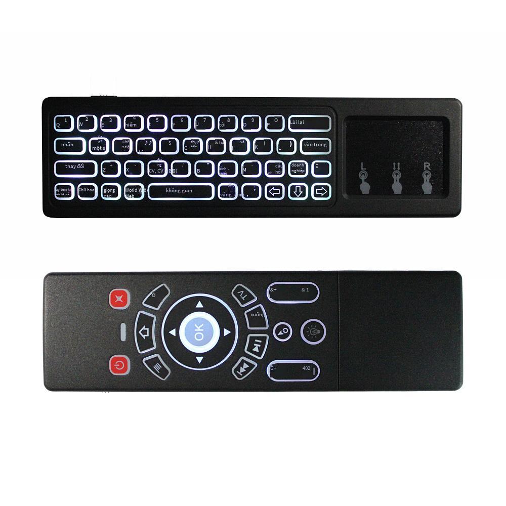 Khuyến mại phiên bản đèn nền không dây 2.4G T6L chuột không khí học tập hồng ngoại bàn phím mini Android set-top box airmouse