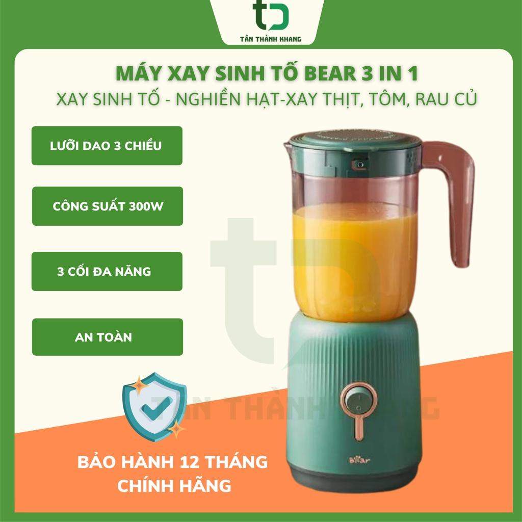 Máy Xay Đa Năng, Máy Xay 3 Cối Bear BL-B10V2 Tích Hợp Xay Sinh Tố, Xay Thịt, Xay Ăn Dặm