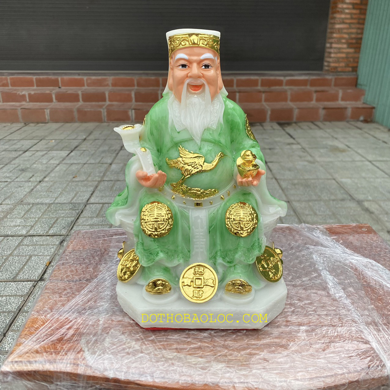 Tượng Thần tài Thổ Địa đá Việt Nam cao 25cm