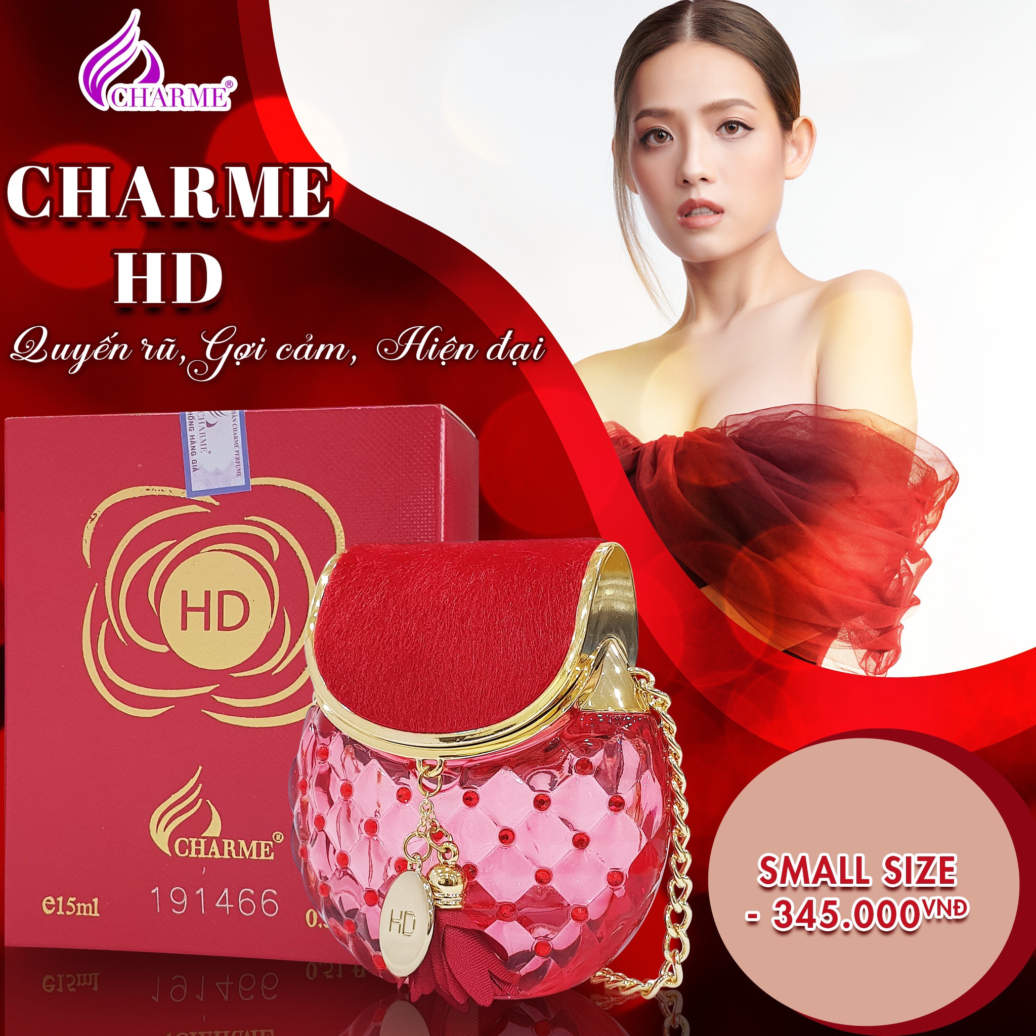 Nước Hoa Nữ Charme HD Quyến Rũ Gợi Cảm Hiện Đại Chai Test Mini 10ml