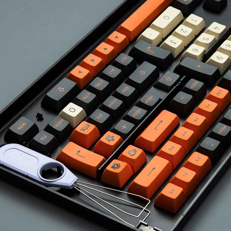 Nút Bàn Phím Cơ AKKO Keycap Set - Carbon Retro (ASA Profile) - Hàng Chính Hãng