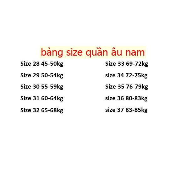 Quần âu nam ống côn hàn quốc