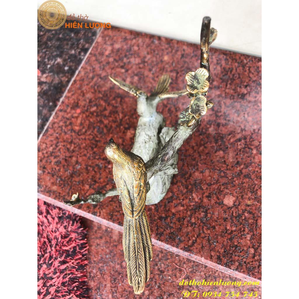 Chim Uyên Ương Phong Thủy Bằng Đồng Cao 30cm