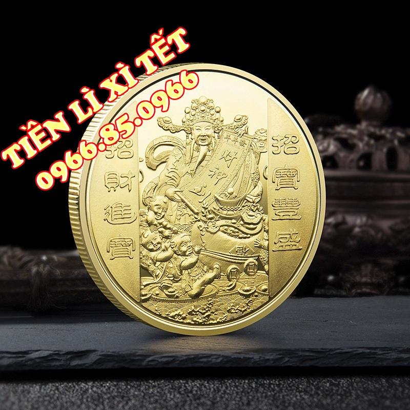 Móc khóa phong thủy - Đồng xu thần tài hút lộc may mắn