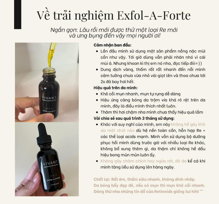 Serum Hỗ Trợ Tái Tạo Da Vivant Exfol-A Forte